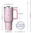 thumbnail image 2 of Pink Halloween Skulls Tumbler with Handle and Lid,40oz Double Wall Vacuum Insulated Tumbler,Cups Gift for Women and Men, 2 of 7