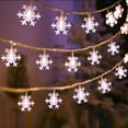 thumbnail image 1 of DONGPAI Christmas Snowflake String Lights, LED Fairy Lights Battery Operated Waterproof for Xmas Garden Patio Bedroom Party Decor, 1 of 8