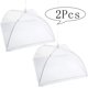 thumbnail image 1 of Carpa de malla para alimentos LNGOOR, 40,6 x 40,6 cm, paquete de 2, cubiertas de nailon blancas, carpas plegables con mosquitera, mosquitera para patio, ideal para acampar al aire libre, picnics,, 1 of 7