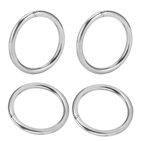 

Fugacal Welded Round Rings Metal O Rings 10Pcs Welded Round Rings Stainless Steel Multifunctional for Camping Belt Rigging 4x40mm