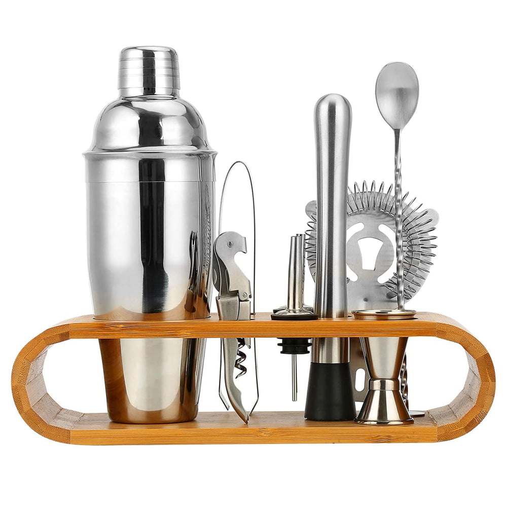 Stainless Steel Bar Kit With Cocktail Shaker Bartender Set with Cocktail Set 