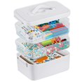 thumbnail image 1 of Caja organizadora para manualidades Gifhomfix de 3 capas con bandejas, 11 cuartos de galón, 1 of 7