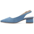 thumbnail image 3 of Journee Womens Sylvia Sling Back Covered Block Heel Pumps, Widths Available, 3 of 9