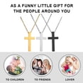 thumbnail image 2 of Collier Croix pour Hommes et Femmes Pendentif Croix en Acier Inoxydable Collier Argent, 2 of 8