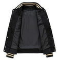 thumbnail image 3 of Autumn And Winter Lovers Baseball Wear Men Border PU Leather Splicing Casual Men's Coat, 3 of 4