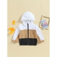 thumbnail image 2 of Wassery Toddler Boys Zip Up Hoodies Jacket Little Boys Long Sleeve Contrast Color Hooded Coat 12M 18M 24M 3T 4T 5T Kids Fall Winter Kids Clothes Outerwear, 2 of 8