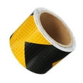 thumbnail image 2 of Cinta de advertencia de seguridad reflectante autoadhesiva para coche de 5cm x 3m, pegatina de tira reflectante para señal de flecha de Herramientas de reparación de automóviles oro amarillo negro Riwesomey CZ10664-01, 2 of 6