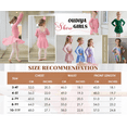 thumbnail image 6 of Oudiya Girls Long Sleeve Ballet Leotards with Shinny Skirts Criss-Cross Back Dance Dresses for Kids 3-11Y, 6 of 9