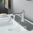 Silicone Kitchen Sink Splash Guard Faucet Mat, Slope Faucet Draining