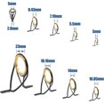 thumbnail image 3 of czcpp-9 Pieces Fishing Rod Repair Kit, Double Legs Fishing Rod Guides Rings, Stainless Steel Rod Top Tips Replacement Ceramic Guide Rod Eyelet (Gold, Black), 3 of 4