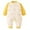 Yellow, variant on MeetoTime Baby Boys Girls Cotton Jumpsuits Three-layer Warm Quilted Winter Thickened Infant Toddler Rompers Baby Crawling Clothes
