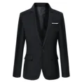 thumbnail image 2 of Chaquetas de vestir negras Chaqueta corta para hombre Abrigos Trajes y blazers para hombre de negocios Estilo coreano corto Moda Primavera 2024 Ropa, 2 of 5