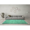 thumbnail image 3 of Ahgly Company Indoor Square Persian Turquoise Blue Traditional Area Rugs, 4' Square, 3 of 4