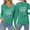 Green, variant on TIANZEN Long Sleeve Graphic T Shirt Soft Casual Tee Top With Printed Design For Everyday Comfort Fit Spandex T Shirts for Women T Neck Tops for Women Turtle Neck T Shirts for Women