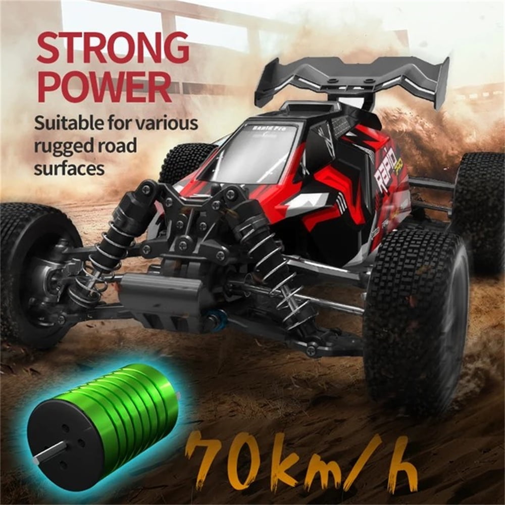 Teeggi 1/16 Fast RC Cars for Adults, Max 45mph Remote Control Car, Brushless Motor Electric Off Road RC Truck, 4WD High Speed Drift RC Car with 3 Lipo Batteries
