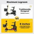 thumbnail image 4 of EAGLOG Upgrade 4 Wheels Mobility Scooter with Removable Battery, Compact Heavy Duty Mobile for Travel, Foldable Powered Wheelchair for Adult, 330lbs, Red, 4 of 12