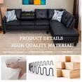 thumbnail image 2 of [SquarePulse]4-seater L-shaped sofawith 90° Swivel Cup Holders, apartment, living room, and office sofa(Includes 2 Pillows), 2 of 7