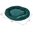 thumbnail image 3 of Vibrant Life Large Oval Corduroy Cuddler Pet Bed, Green, 30" x 27", 3 of 6