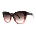 thumbnail image 2 of Womens Classic Oversized Cat Eye Gothic Plastic Sunglasses Tortoise Pink Smoke, 2 of 4
