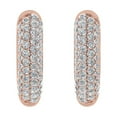 thumbnail image 2 of 1/2 Carat Diamond Hoop Earrings in 10K Rose Gold, 2 of 4