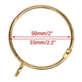 thumbnail image 2 of Unique Bargains Rings for Curtain Rods, 2' Metal Curtain Ring with Eyelets Pack of 20, Gold Tone, 2 of 7