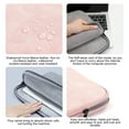 thumbnail image 3 of Laptop Sleeve Leather Waterproof Notebook Bag Zipper Shock-proof Laptop Bag Computer Case, Pink, 13 Inches, Charger Bag, 3 of 8