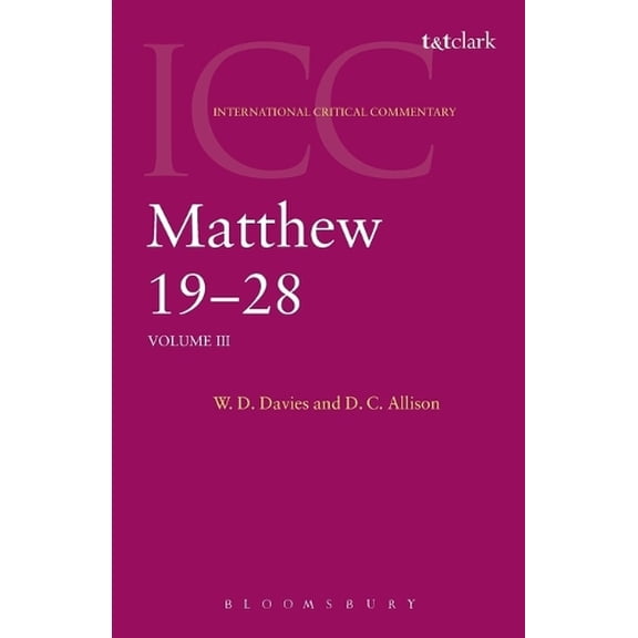 Pre-Owned Matthew 19-28: Volume 3 (International Critical Commentary) Paperback
