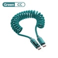 thumbnail image 1 of 120W Digital Display Car Spring PD Cable Retractable USB C to Type C Super Fast Charging Cable For iPhone Samsung Huawei Xiaomi, 1 of 6