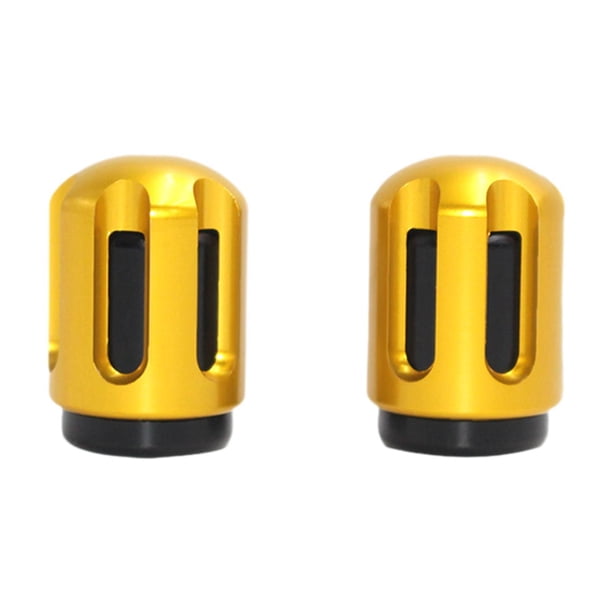 2x Tapas de vástago de válvula de neumático Cubiertas de válvula de aire de neumático Piezas de reparación profesionales Fáciles de instalar Oro