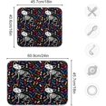 thumbnail image 3 of FREEAMG Halloween Décor Dish Drying Mat - 18 x 24inch- Extra Large Microfiber Dish Drying Mat, Dish Draining Mat, Counter top Mat, Funny Halloween Skull Cat, 3 of 7