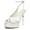 White, variant on FSJ Women Elegant Stiletto Platform High Heel Peep Open Toe Pumps Crisscross Ankle Buckle Strap Sandals Wedding Dressy Shoes Size 8 White