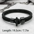 thumbnail image 4 of 1 Piece Milan Line Bracelet Ocean Series Anchor Style Braided Rope Bracelet Creative Personality Unisex Braided Rope Bracelet Black T Buckle Personality Bracelet Street Style Bracelet Red Zodiac Year, 4 of 10