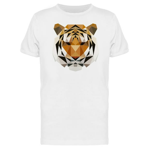 Abstract Geometric Tiger Head T-Shirt Men -Image by Shutterstock, Male XX-Large