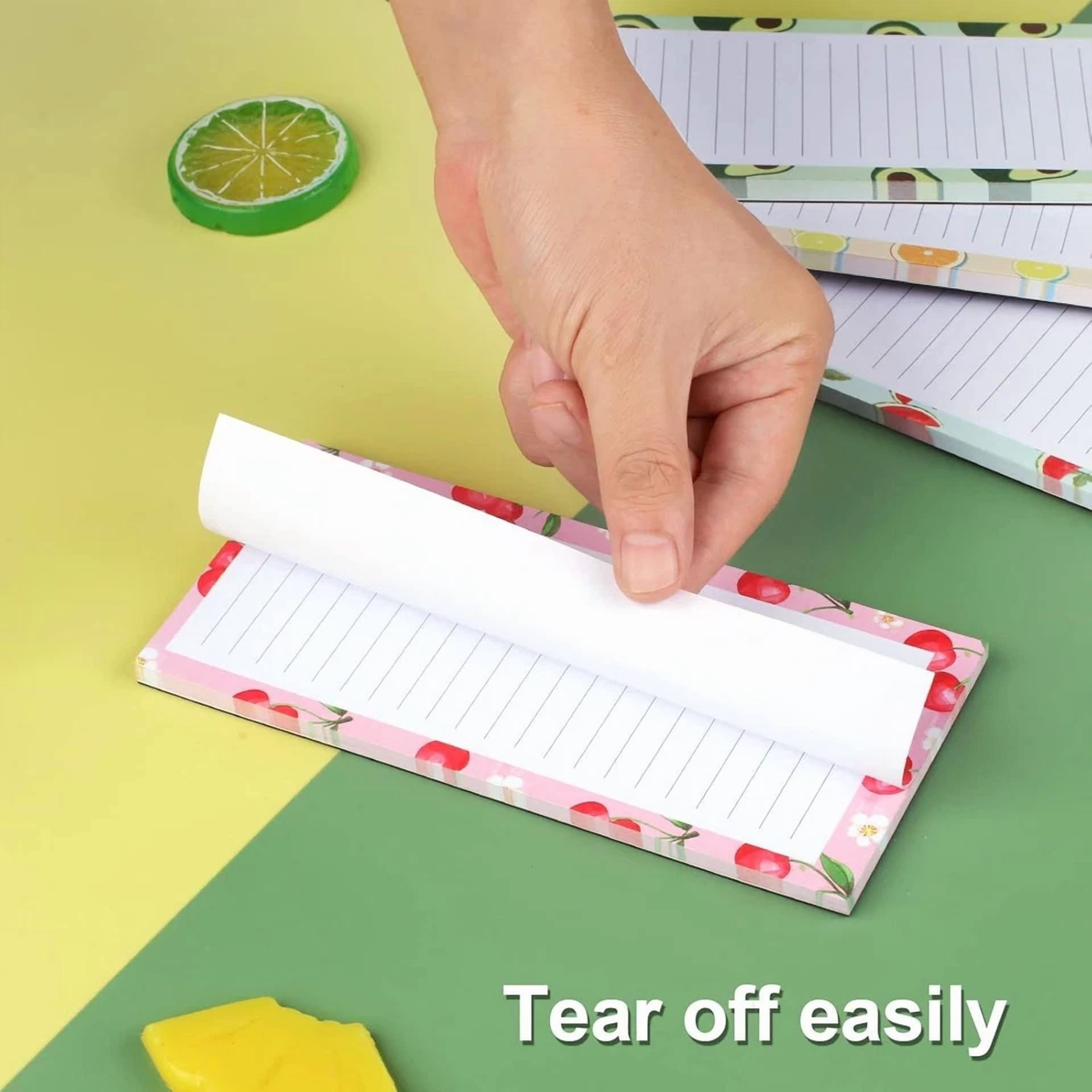 BUTTERFLY- 4 Pack Magnetic Notepads For Refrigerator Grocery List Magnet Pad For Fridge 50P