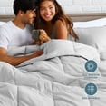 thumbnail image 4 of Bare Home Down Alternative Comforter Set - 3-Pieces - All Seasons - King, Cloud Gray, 4 of 9