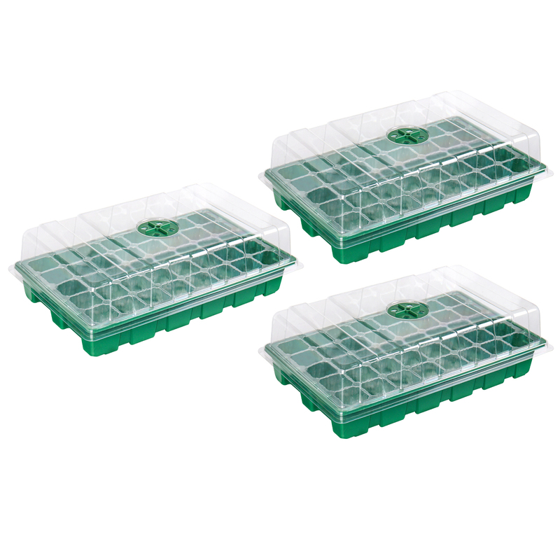 3 Pcs Seed Starter Trays, 40-Cell Plant Propagator with Humidity Dome, Greenhouse Seedling Growing Tray