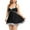 Black, variant on WEAIXIMIUNG Plus Size Maternity Bathing Suit Xxl Women's Swimsuit Printed Matching Ruffle Backless High Waist Pants Sexy Beach Swimming Hot Spring Bathing Bikini
