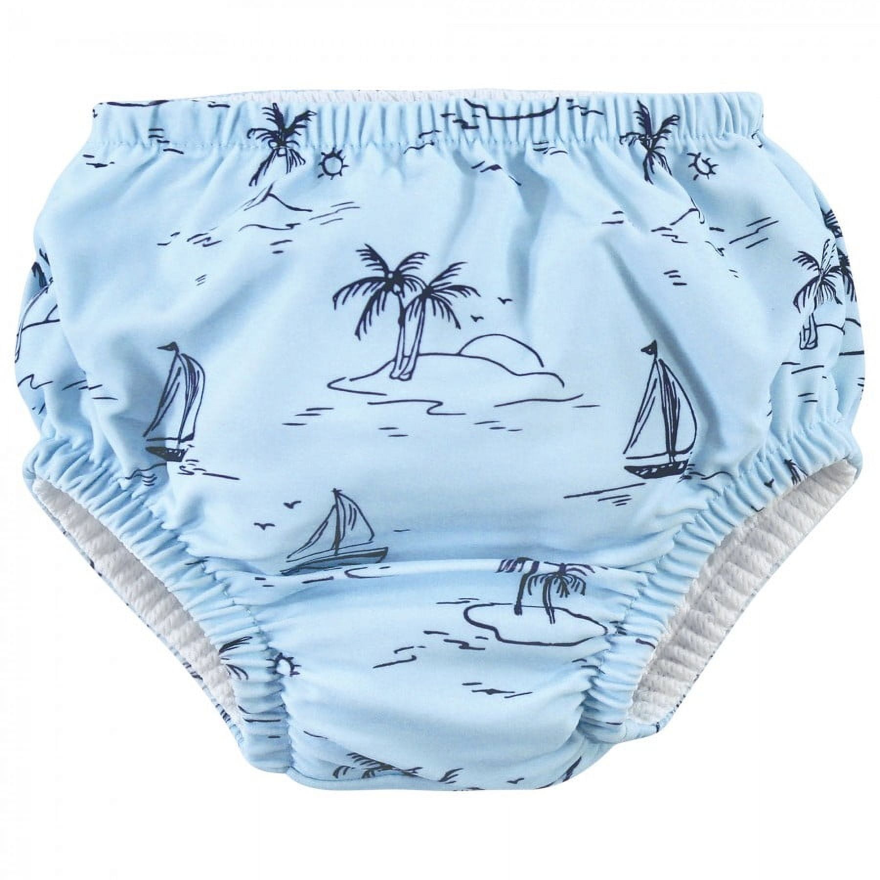 Hudson Baby Infant and Toddler Boy Swim Diapers, Tropical Leaves, 0-6 Months
