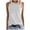 White, variant on ibuvkizy Women's Sleeveless Summer Casual Tops Round Neck Solid Sleeveless Vest Tops