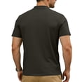 thumbnail image 5 of Dresfit Henley Shirts Men Big and Tall Short Sleeve Button Down Shirt Summer 2026 Stretch Workout Shirt Oversized Basic Cotton T Shirts Dark Gray 3XL, 5 of 7