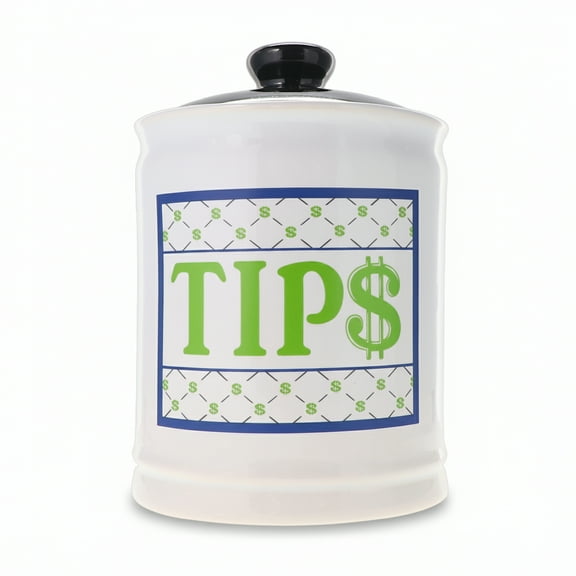 Ceramic Tips Jar Piggy Bank