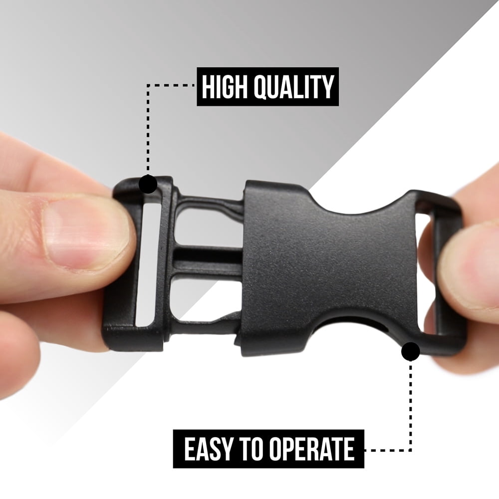 Paracord Planet 3/4" Survival Multitool Buckle – Built in Whistle and Compass – Perfect for Camping & Hiking – 100 Pack
