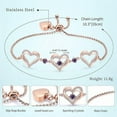 thumbnail image 2 of Heart Urn Cremation Jewelry Crystal Urn Bracelet for Ashes for Women Girls Cremation Link Bracelet for Loved Ones Keepsake, 2 of 8