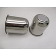 thumbnail image 5 of 2- Stainless Metal Trailer Wheel Center Hub Cap Covers 3.75 Bore Chrome End Cap, 5 of 5