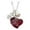 Red, variant on MKHSQHDG Today's Deals Handmade Sea Glass Necklace Wire Heart Necklace Charm and Pearl Necklace Sea Glass Jewelry Birthday For