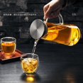 thumbnail image 4 of Jarra de agua, jarra de agua, jarra, jarra de cristal con filtro y tapa de acero inoxidable, jarra para bebidas para agua fría y caliente, té helado, café, leche, zumo, jarra de cristal con asa Ormromra ZH-430-1, 4 of 7