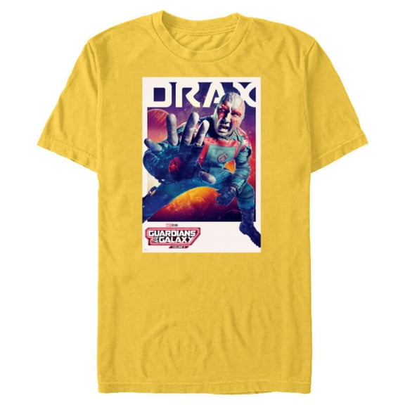 Marvel Guardians of the Galaxy Volume 3 Drax Poster - Short Sleeve Blended T-Shirt for Adults - Customized-Yellow