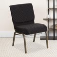 thumbnail image 2 of Bowery Hill Chaise d'Invité Empilable d'Église en Noir, 2 of 6