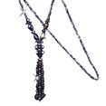 thumbnail image 1 of Collier Pull Perles de Cristal Pailleté Long Collier à Pompons pour Femmes, 1 of 10