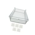 thumbnail image 3 of Cesta de almacenamiento debajo del estante, bandeja extraíble para estante de mesa, cesta debajo del cajón de la mesa Blanco, 3 of 9